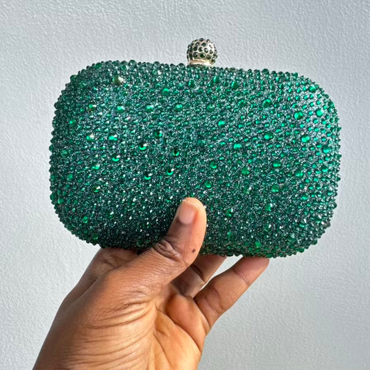 Mini Embellished Crystal Clutch Purse