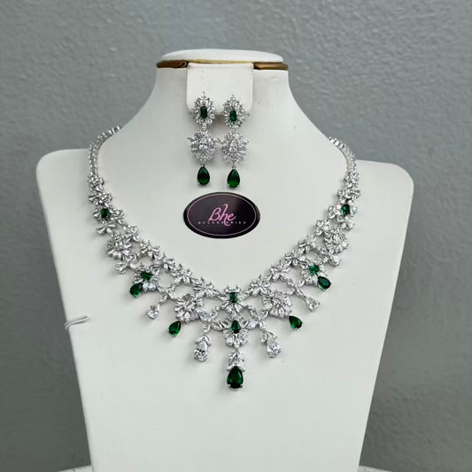 Luxury Statement 2 Piece Cubic Zirconia Jewelry Set
