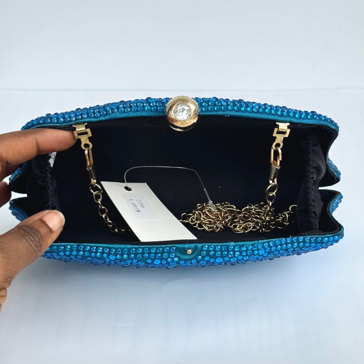 Crystal Embellished Clutch Purse
