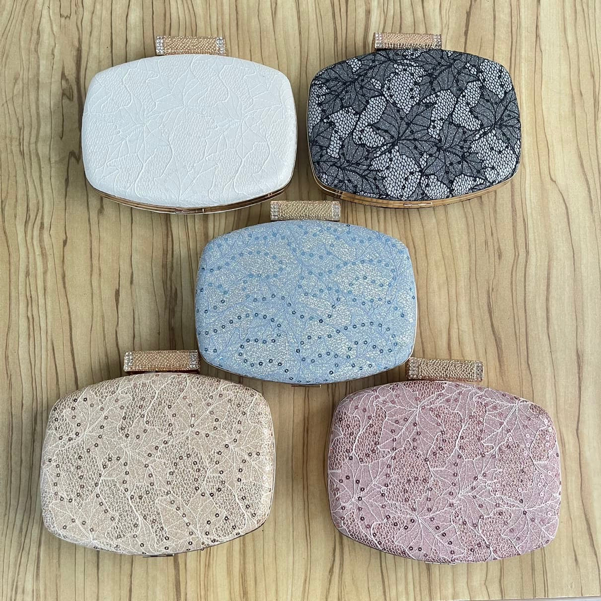Lace Detail Fabric Clutch