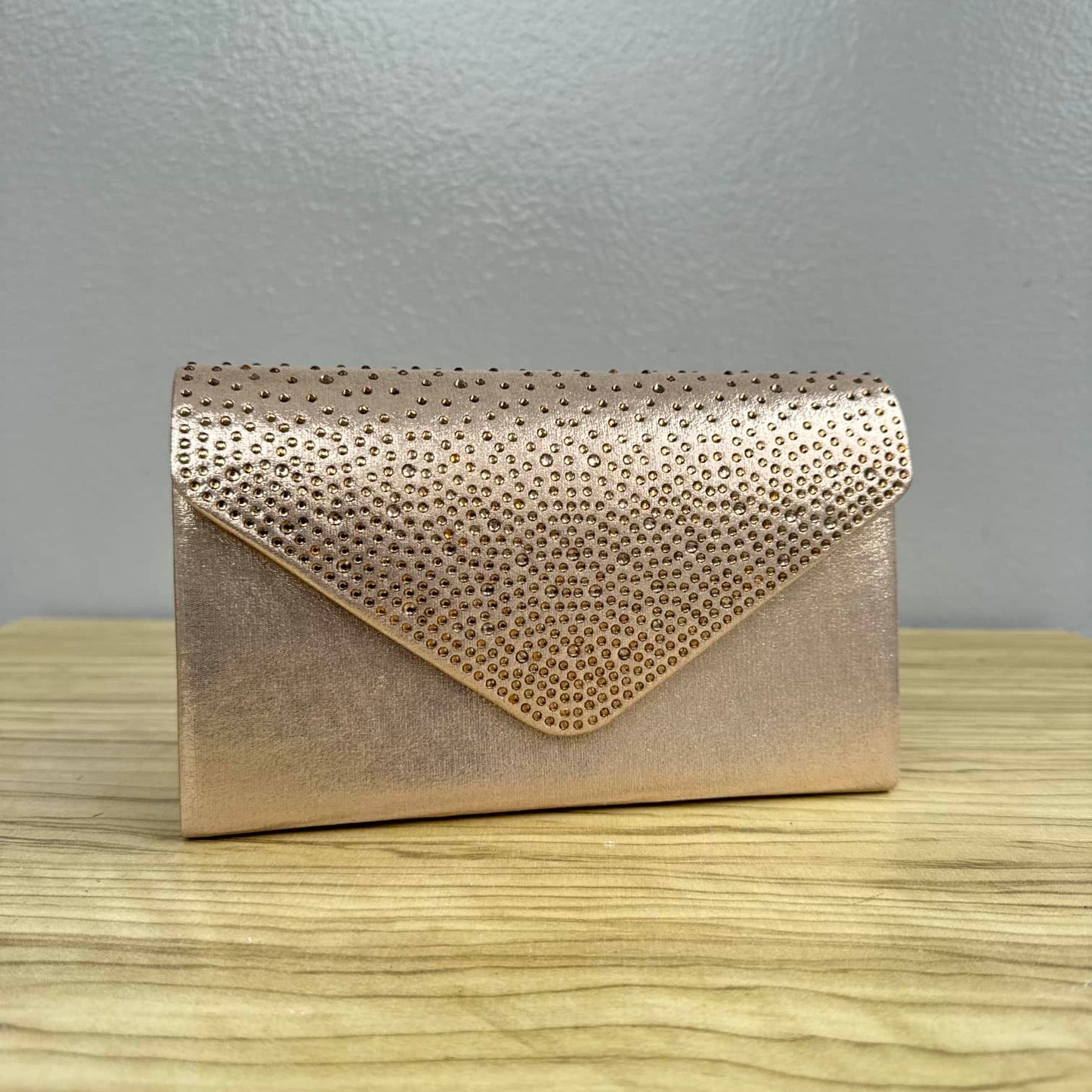 Rhinestone Detail Envelope Clutch Purse