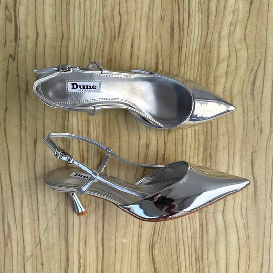 Dune London Patent Slingback Kitten Heel - Size 38, 39, 40