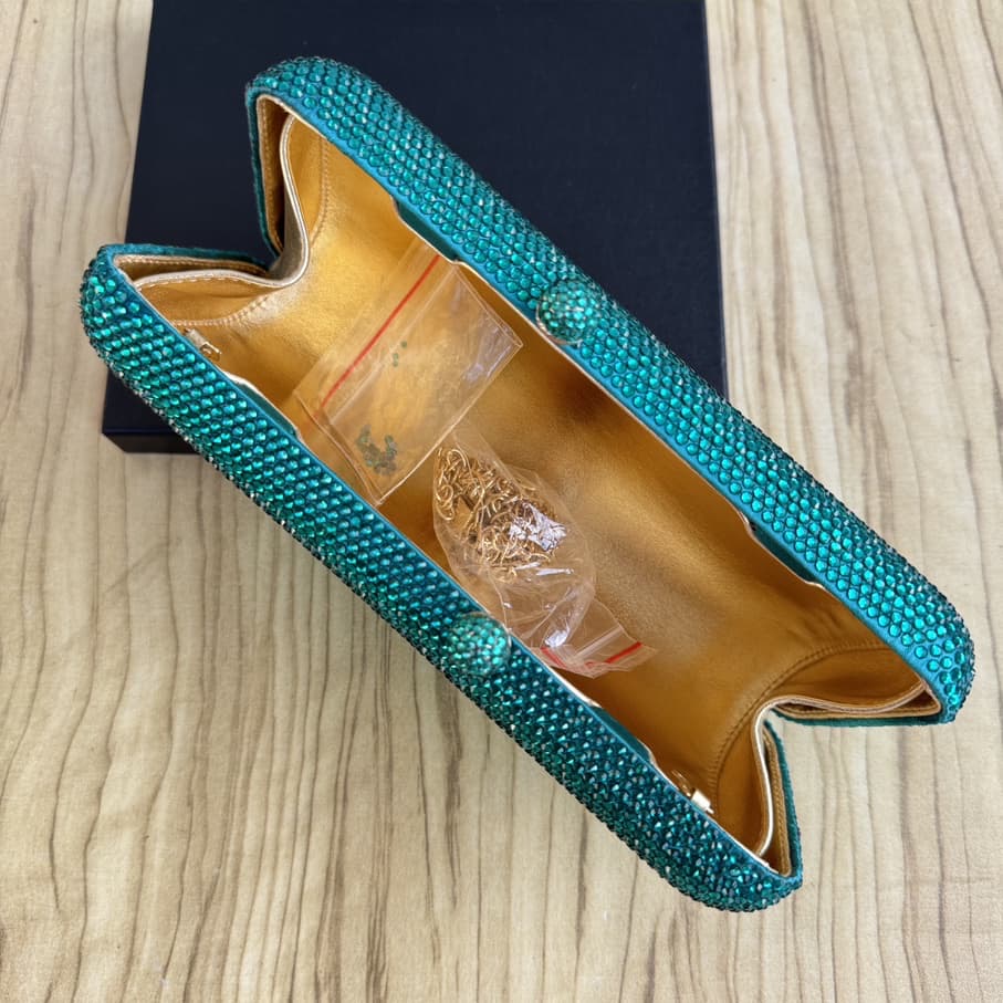 Fully Embellished Party Crystal Clutch Purse