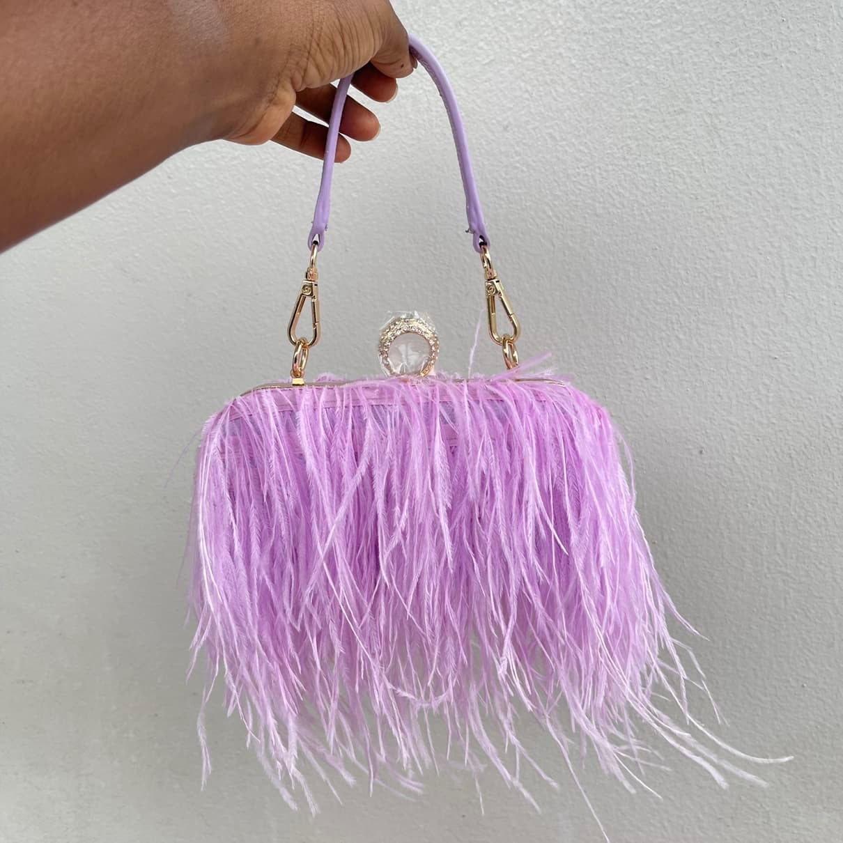 Feather Clutch Purse