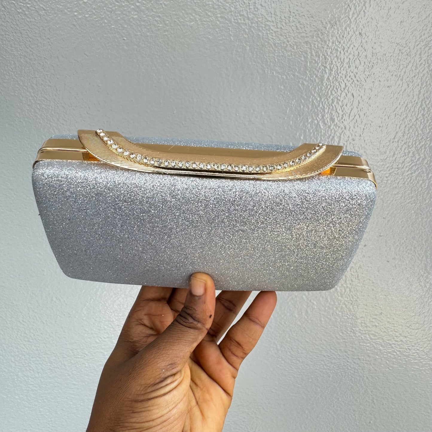 Top Clasp Shimmer Clutch Purse