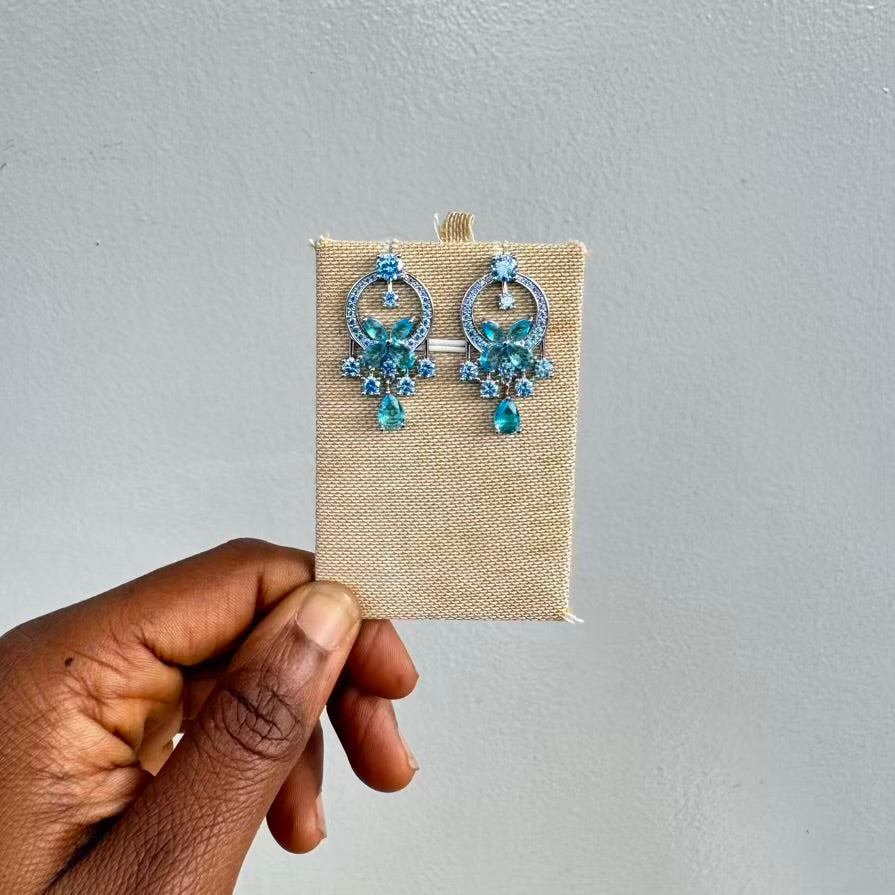 Small Drop Cubic Zirconia Earrings