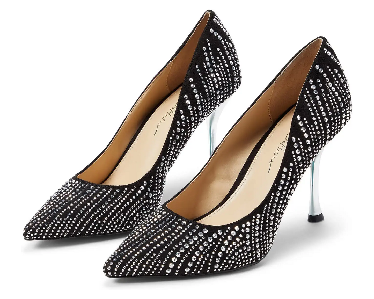 Betsey Johnson Alesi Embellished Pointed Toe Heels - Black