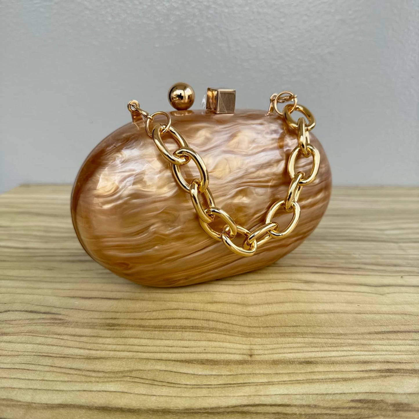 Oval Acrylic Medium Size Clutch Purse