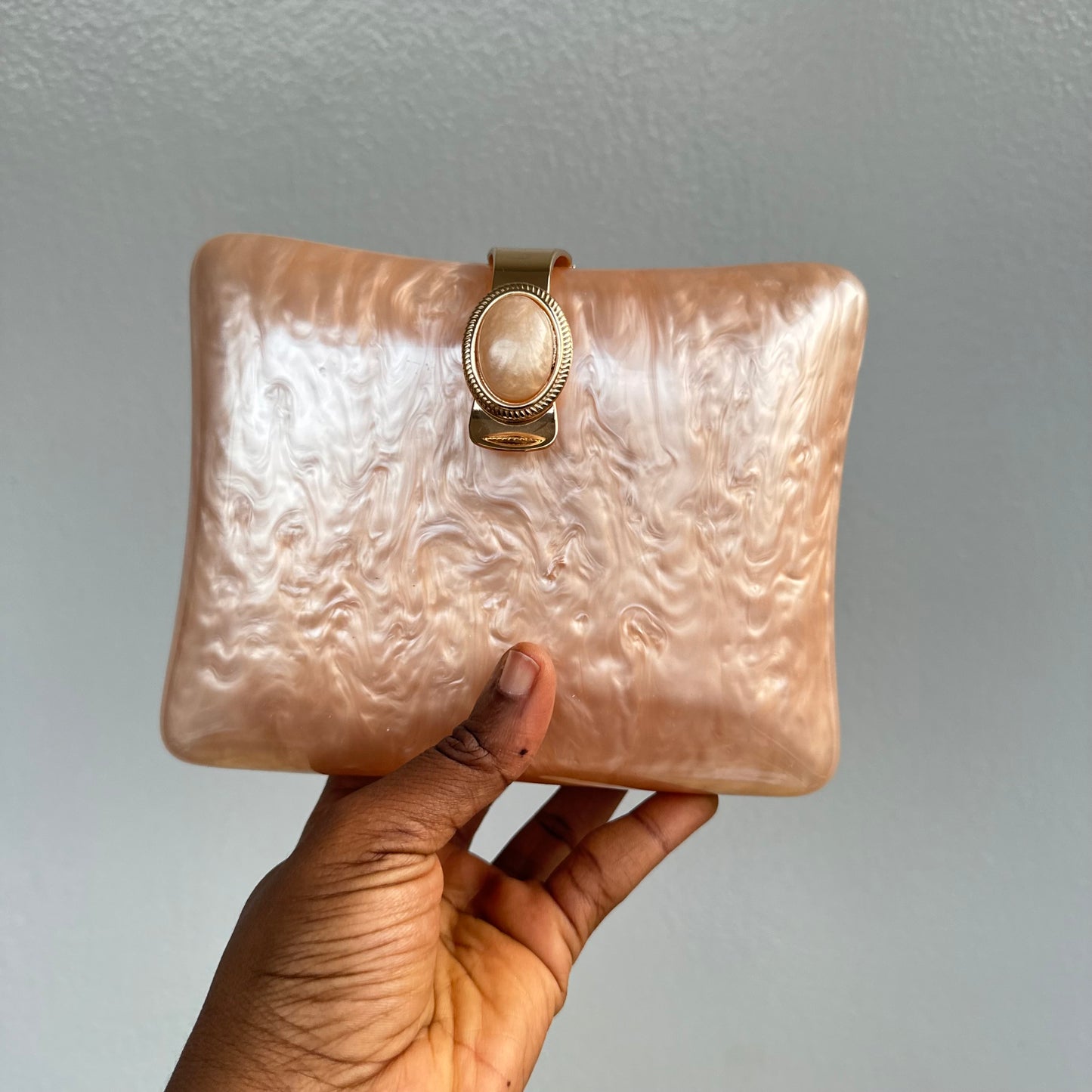 Flip Clasp Acrylic Clutch Purse