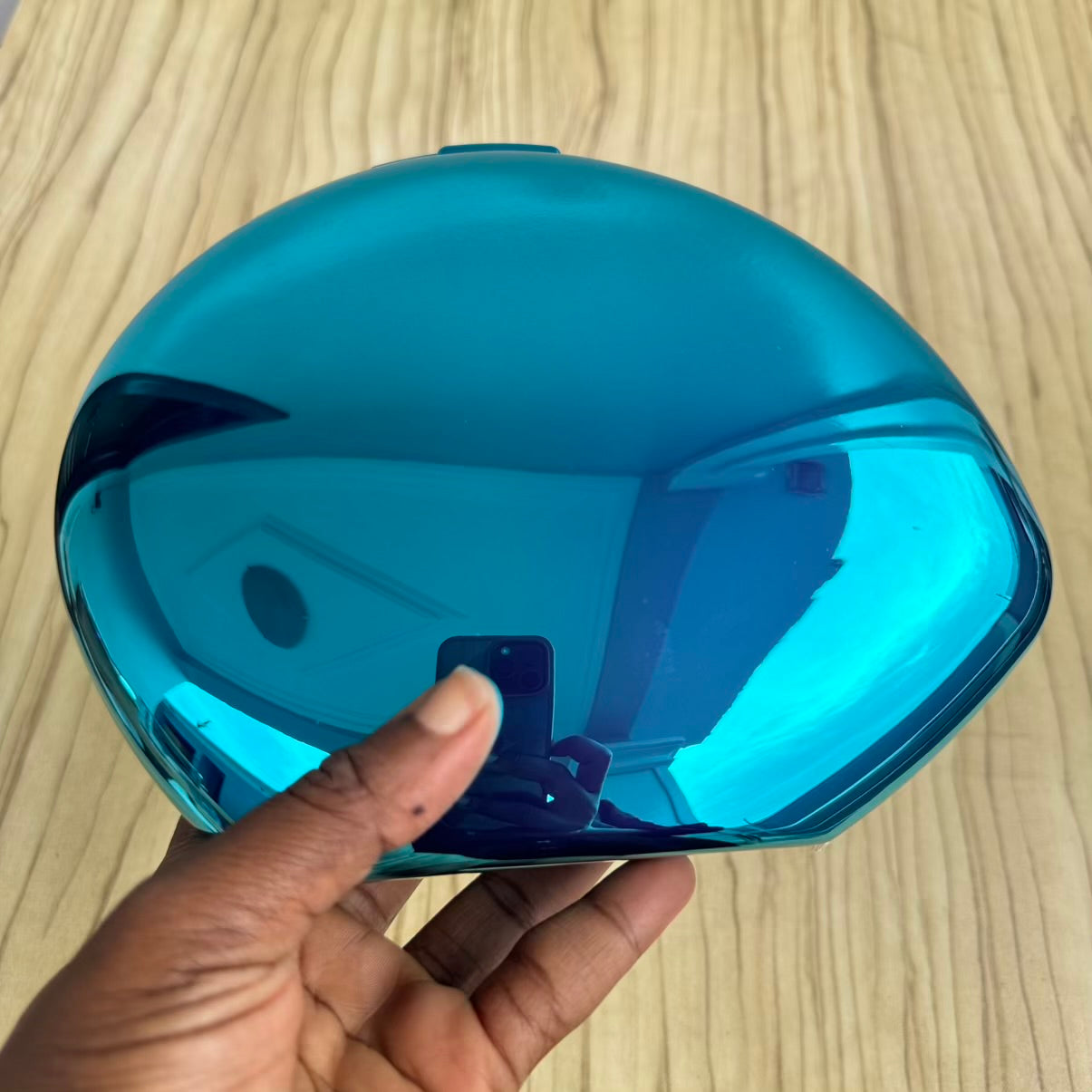 Acrylic Concave Oval Shaped Party Mirror Clutch Purse