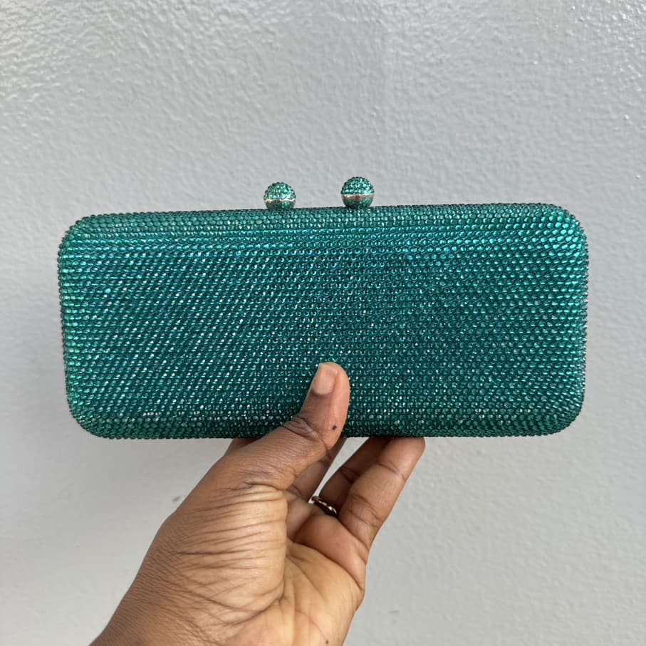 Fully Embellished Party Crystal Clutch Purse