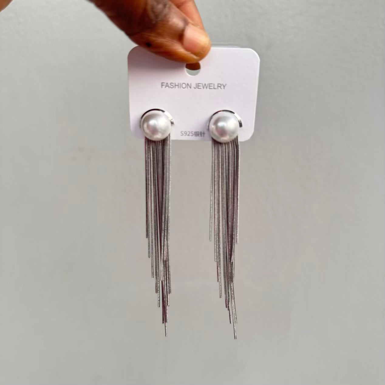 Long Tassel Pearl Party Earrings