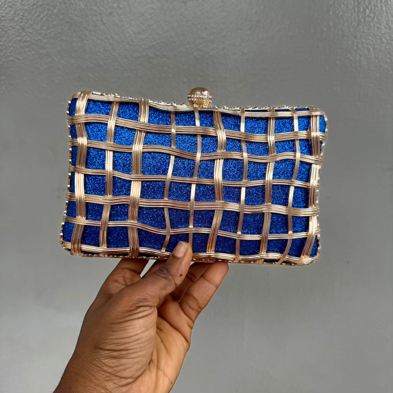 Basket Weave Cage Clutch