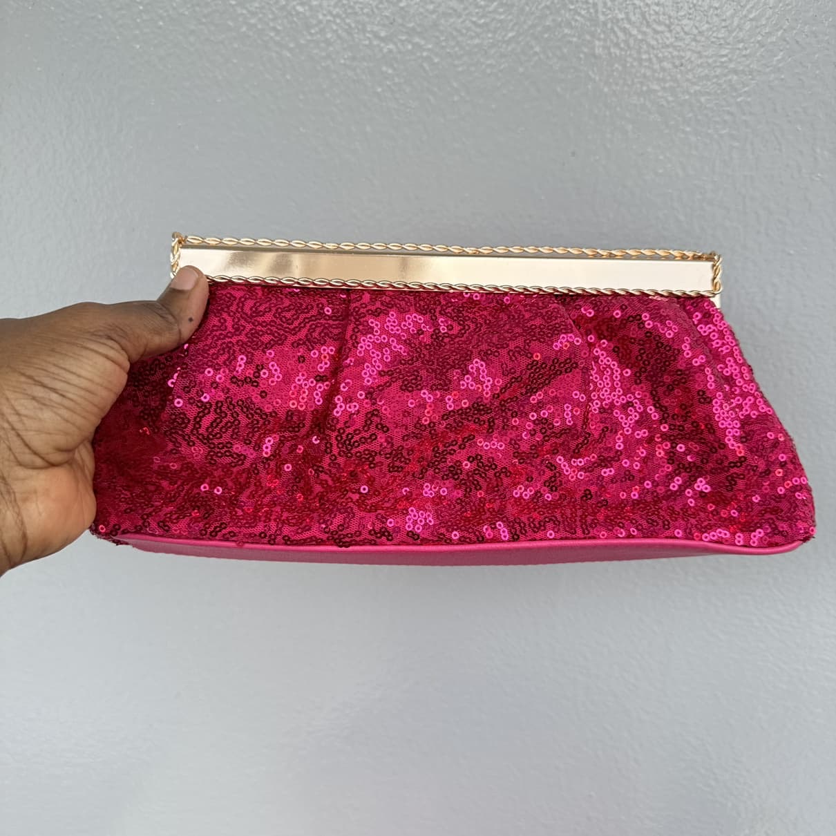 Sequin Pillow Clutch