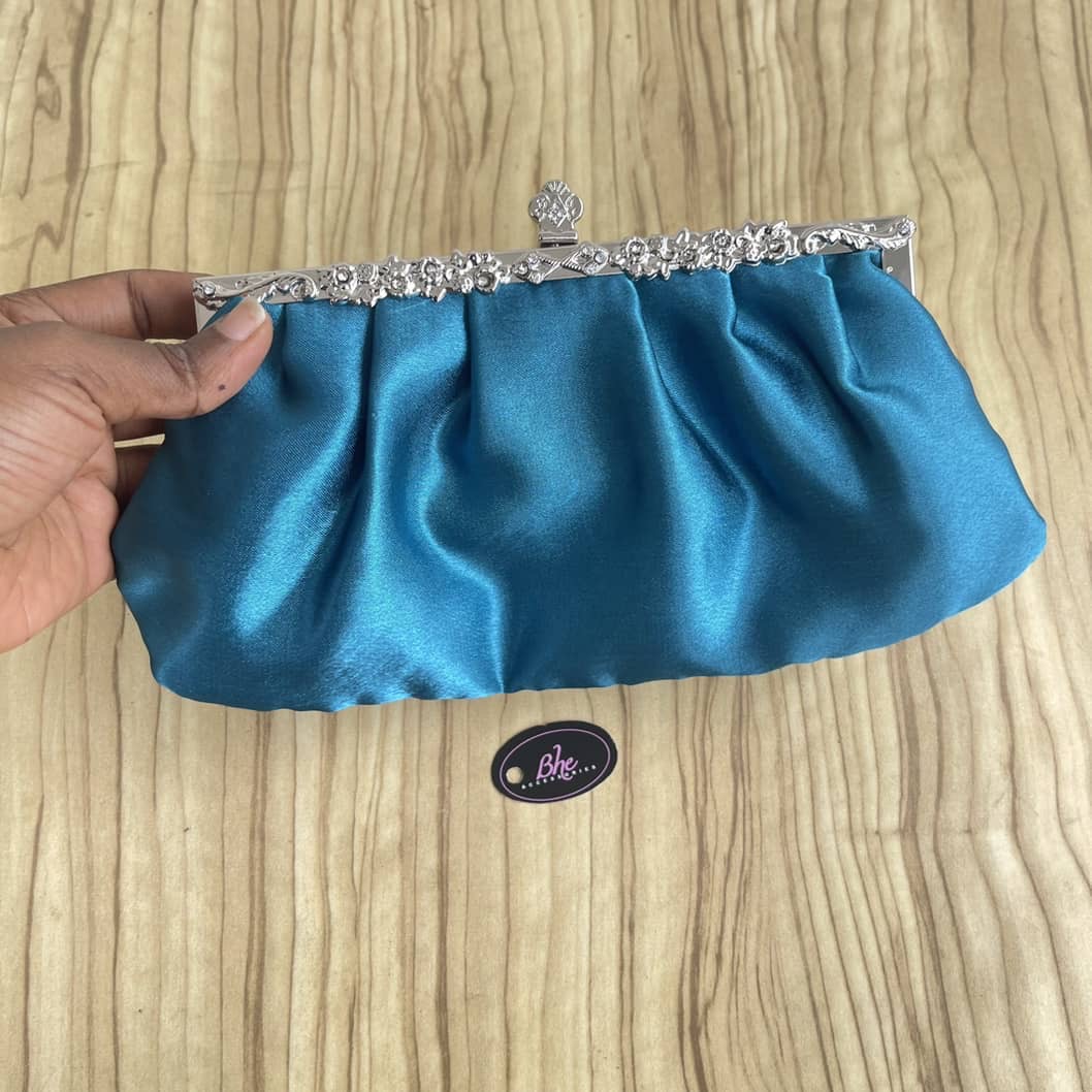 Satin Top Clasp Clutch Purse