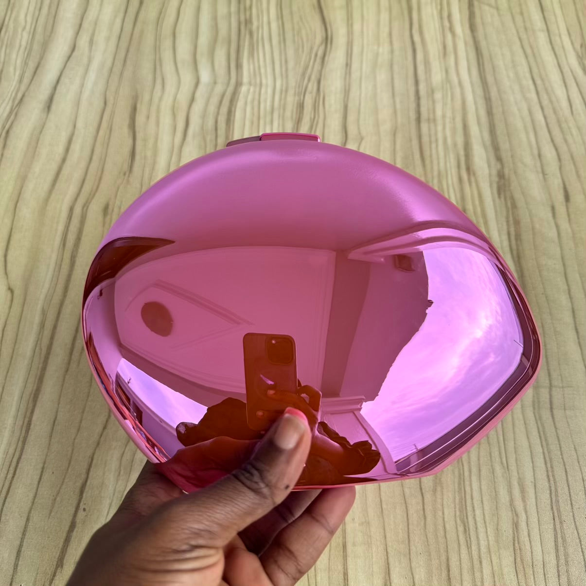 Acrylic Concave Oval Shaped Party Mirror Clutch Purse