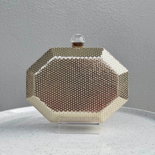 Nina Geometric Mirror Clutch Purse