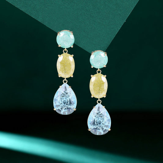 Colourful Luxury Cubic Zirconia Drop Earrings