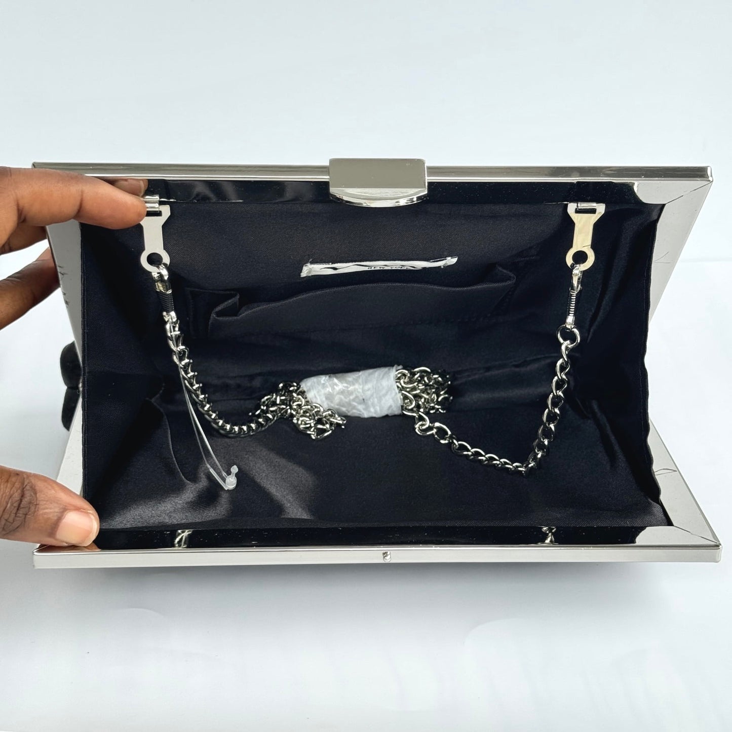Nina Snap Lock Fabric Clutch