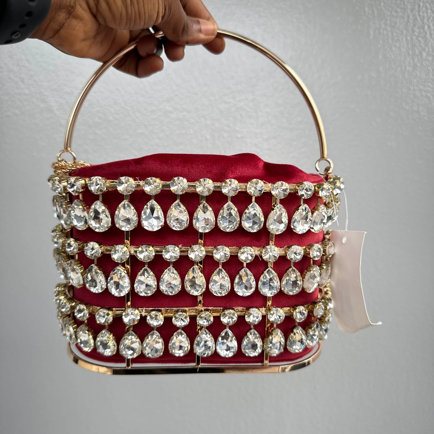 Chandelier Rhinestone Cage Clutch