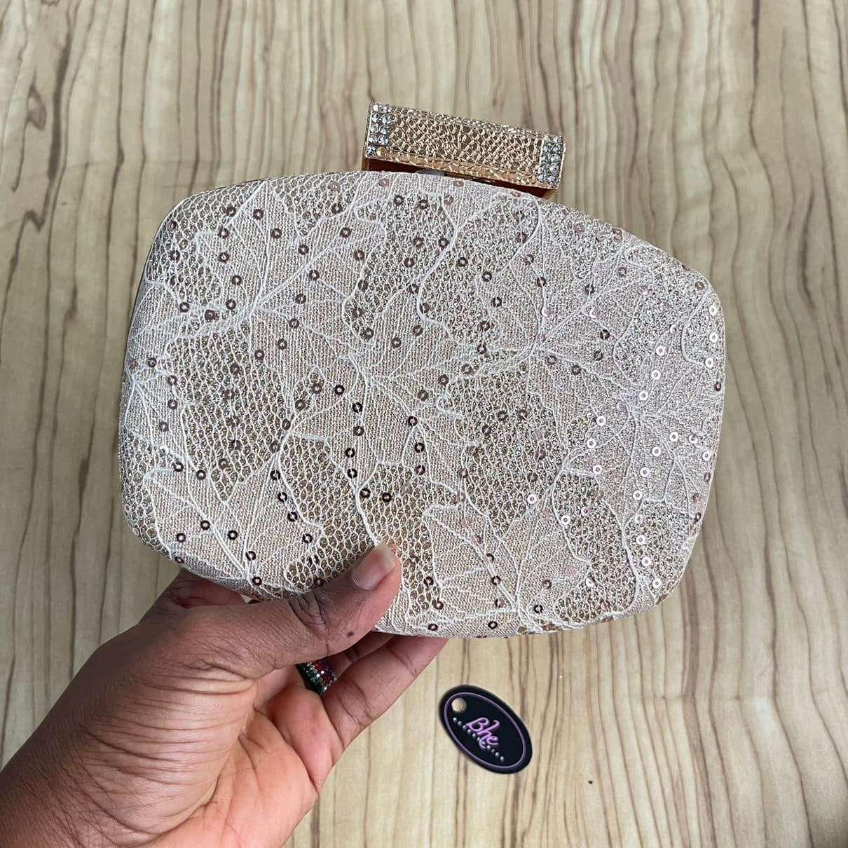 Lace Detail Fabric Clutch