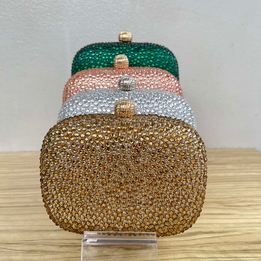 Mini Embellished Crystal Clutch Purse