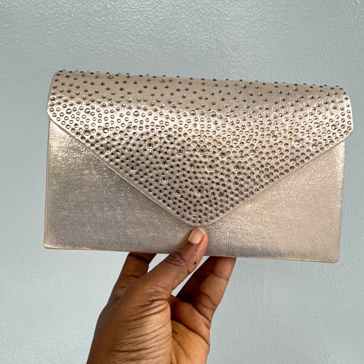 Rhinestone Detail Envelope Clutch Purse