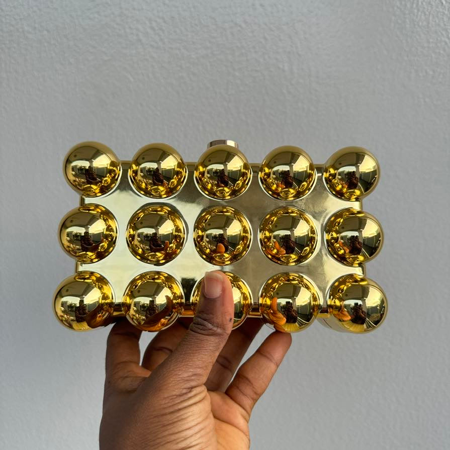 Metallic Acrylic Small Clutch Purse