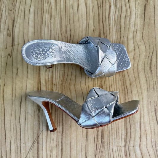 Vince Camuto Weave Detail Stiletto Heel Slippers - Size 39
