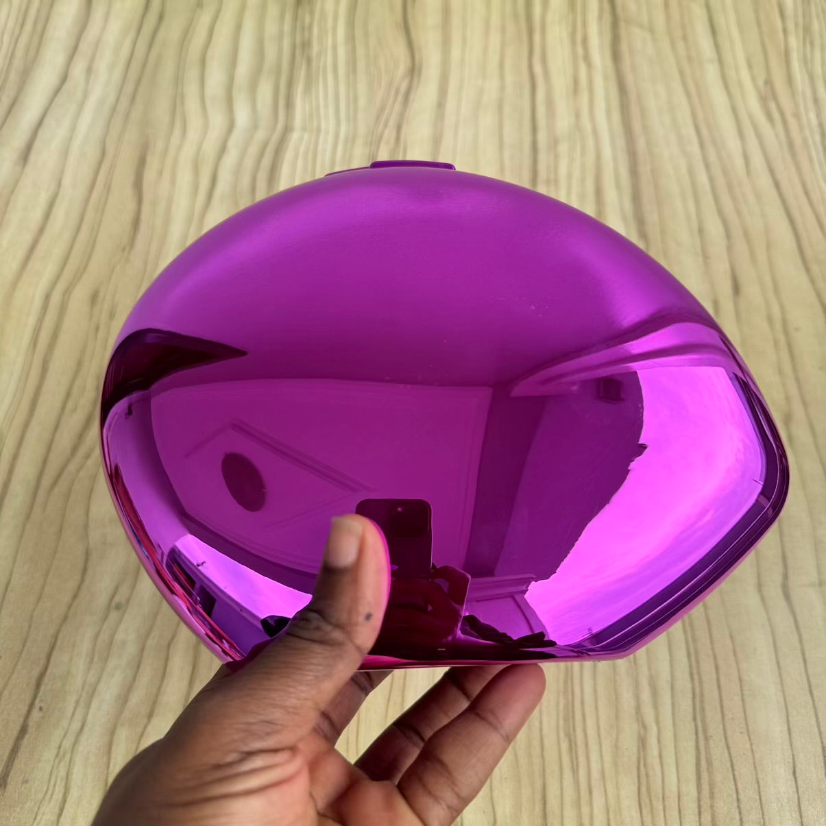 Acrylic Concave Oval Shaped Party Mirror Clutch Purse