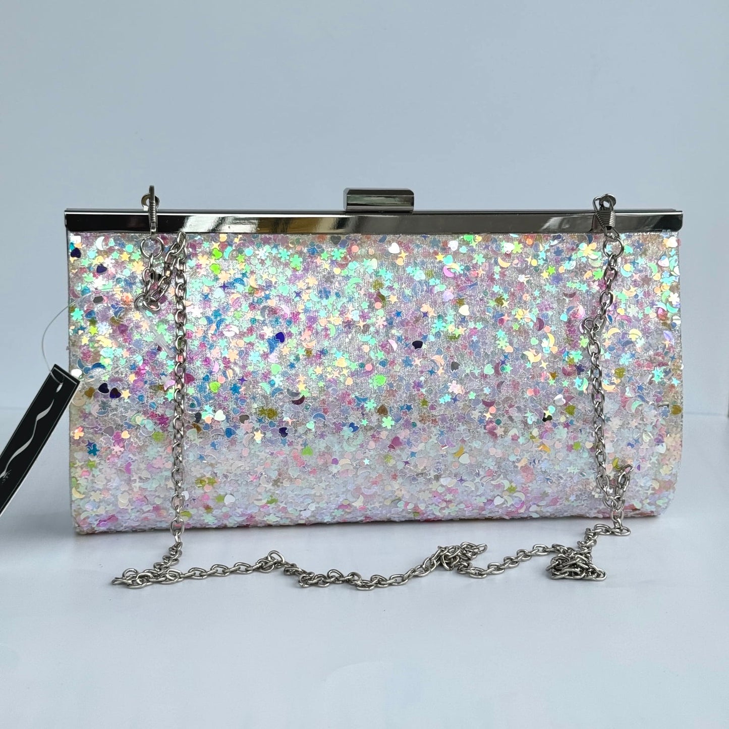Nina Snap Lock Sequin Clutch