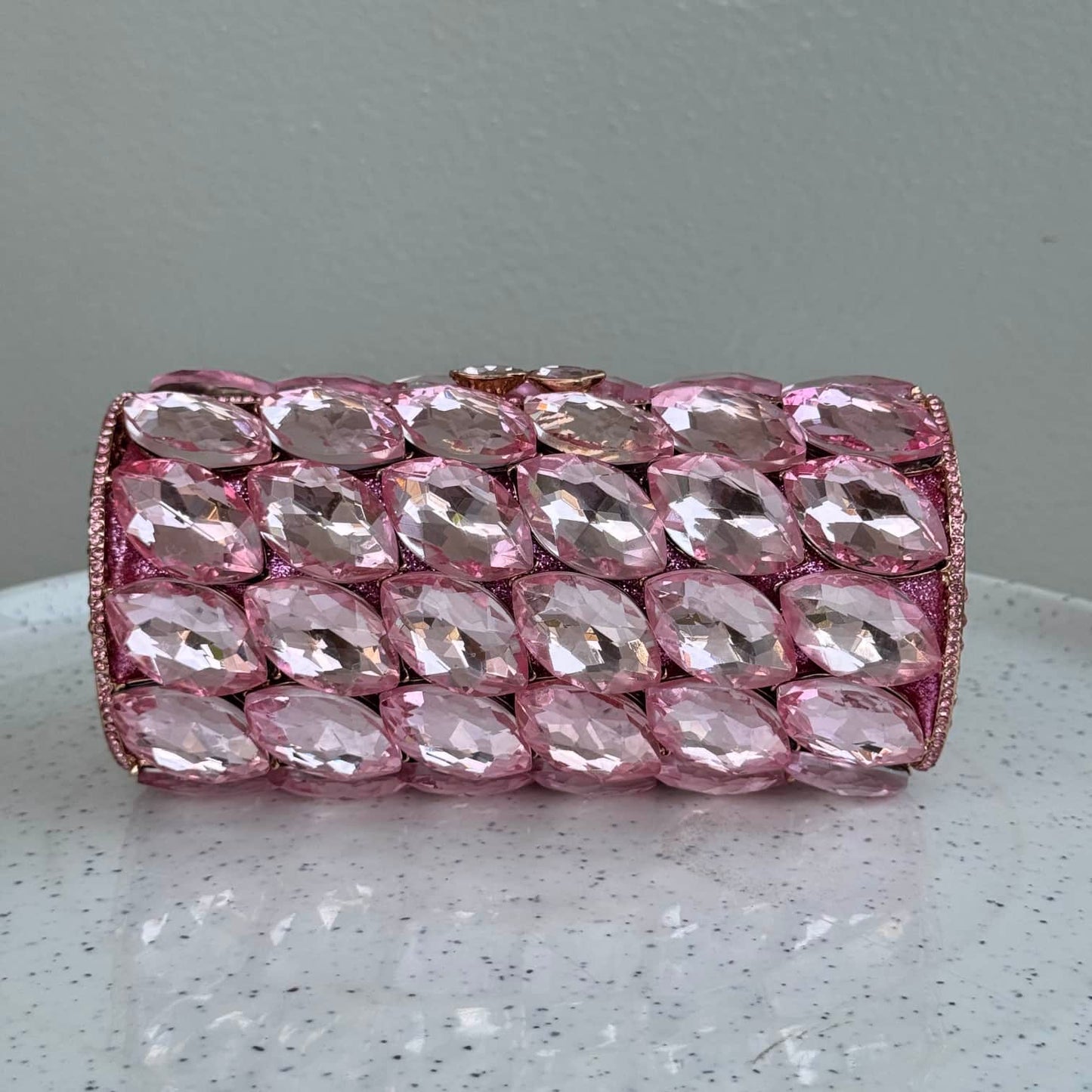 Luxury Occasion Crystal Clutch - Pink