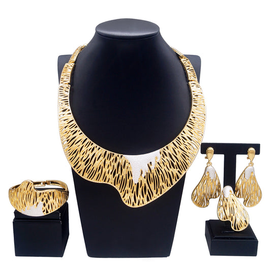 Italian Design Plated Jewelry Set - Gold