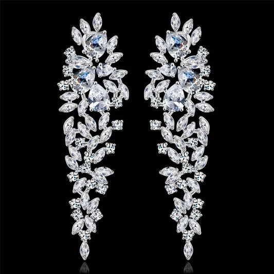 Statement Drop Bridal Cubic Zirconia Earring