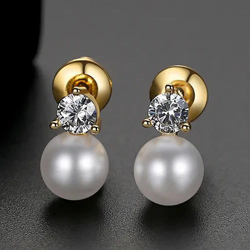 Tiny Pearl Stud Pearl Earrings