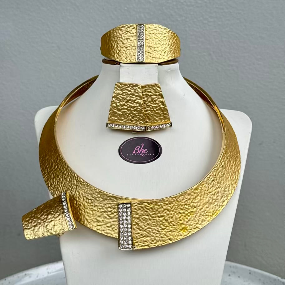 Italian Design Plated Jewelry Set - Gold