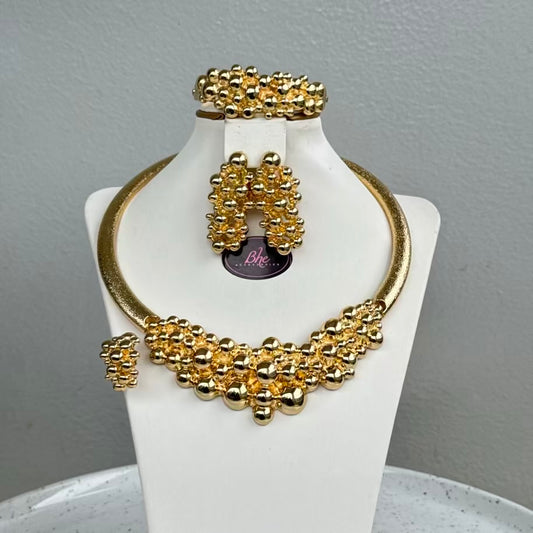 Italian Design Plated Jewelry Set - Gold