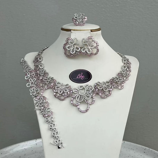 Luxury Flower Detail Jewelry Set