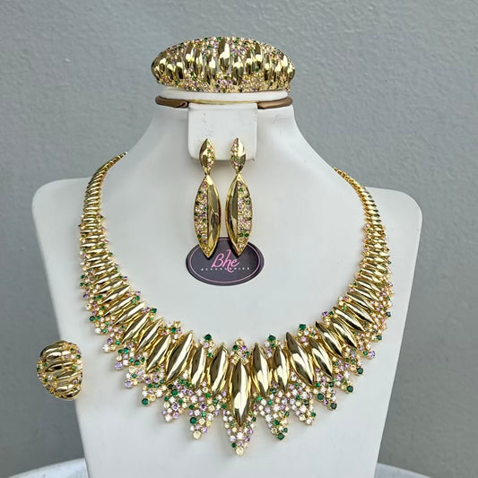 Statement Luxury Bridal Cubic Zirconia Jewelry Set