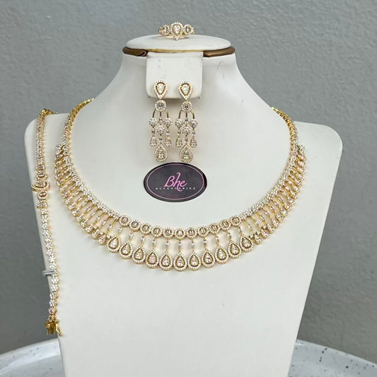 Luxury Round Complete Cubic Zirconia Jewelry Set