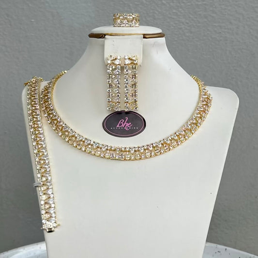 Simple Luxury Cubic Zirconia Complete Jewelry Set