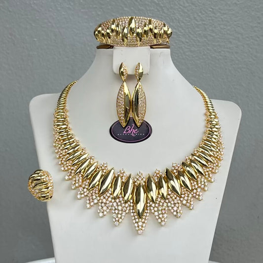 Statement Luxury Bridal Cubic Zirconia Jewelry Set