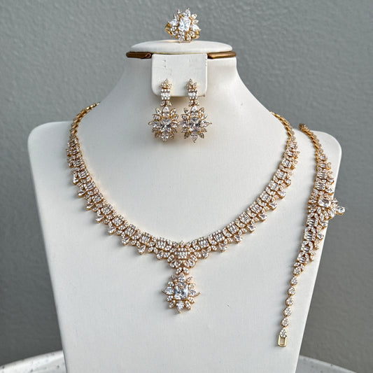 Luxury Party Complete Cubic Zirconia Jewelry Set