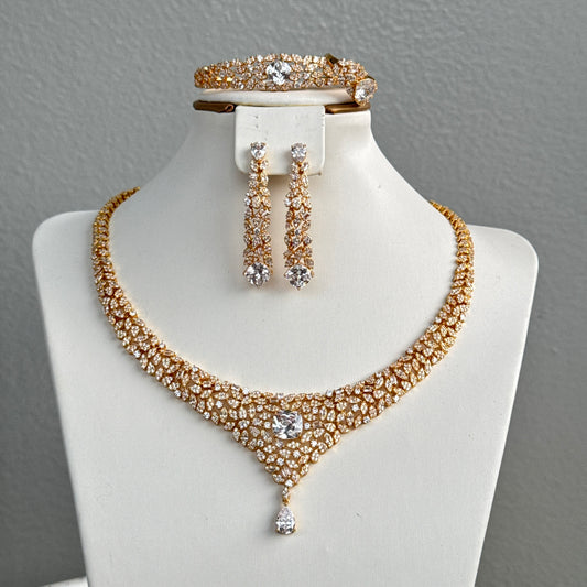Luxury Party Complete Cubic Zirconia Jewelry Set