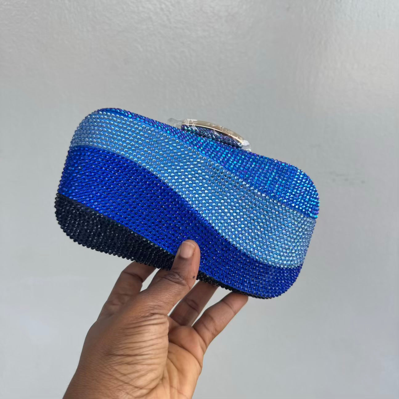 Ombre Fully Embellished Crystal Clutch Purse