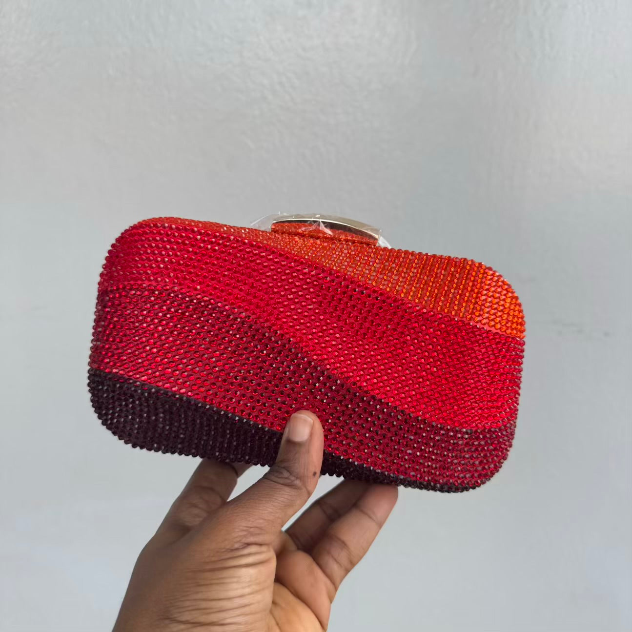 Ombre Fully Embellished Crystal Clutch Purse