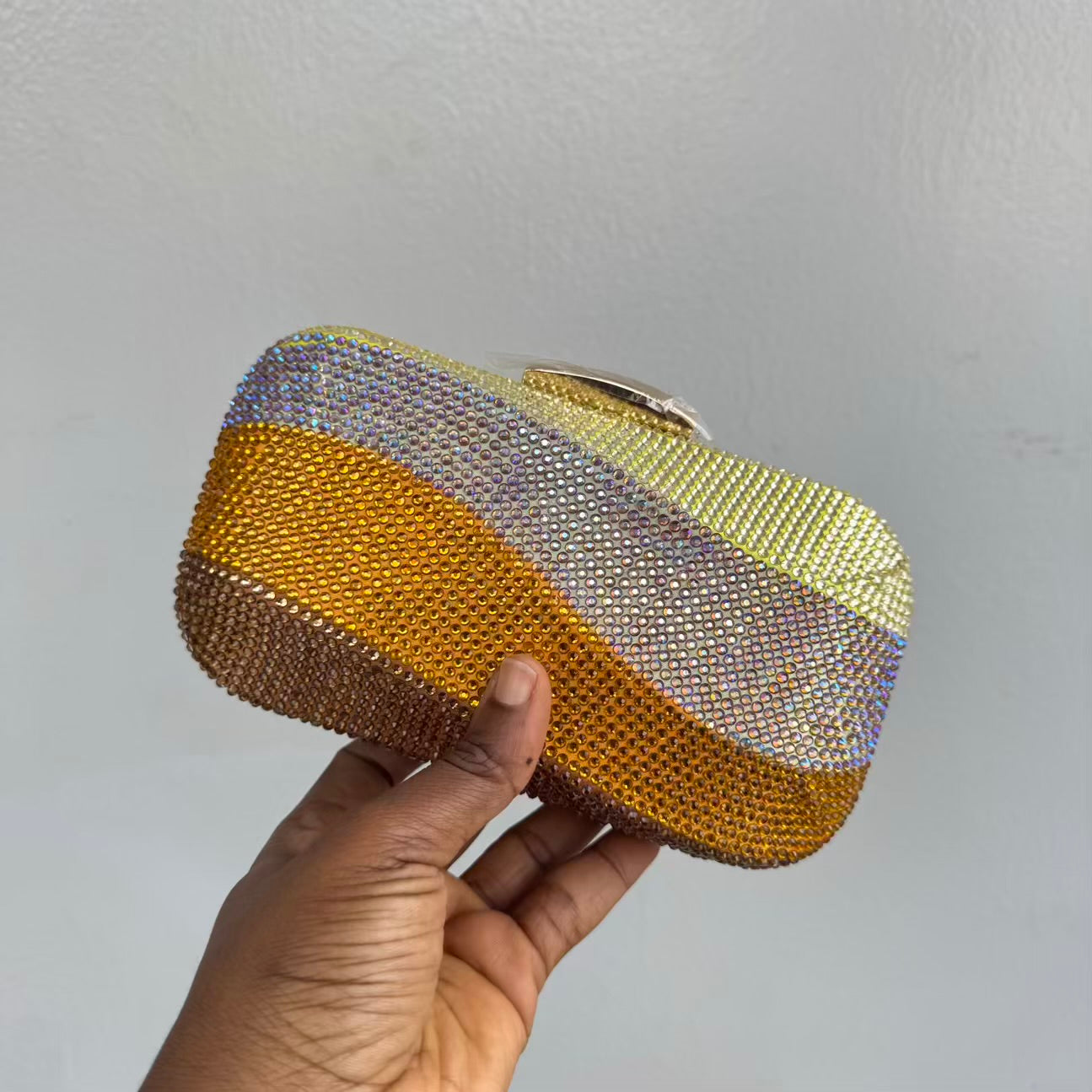 Ombre Fully Embellished Crystal Clutch Purse