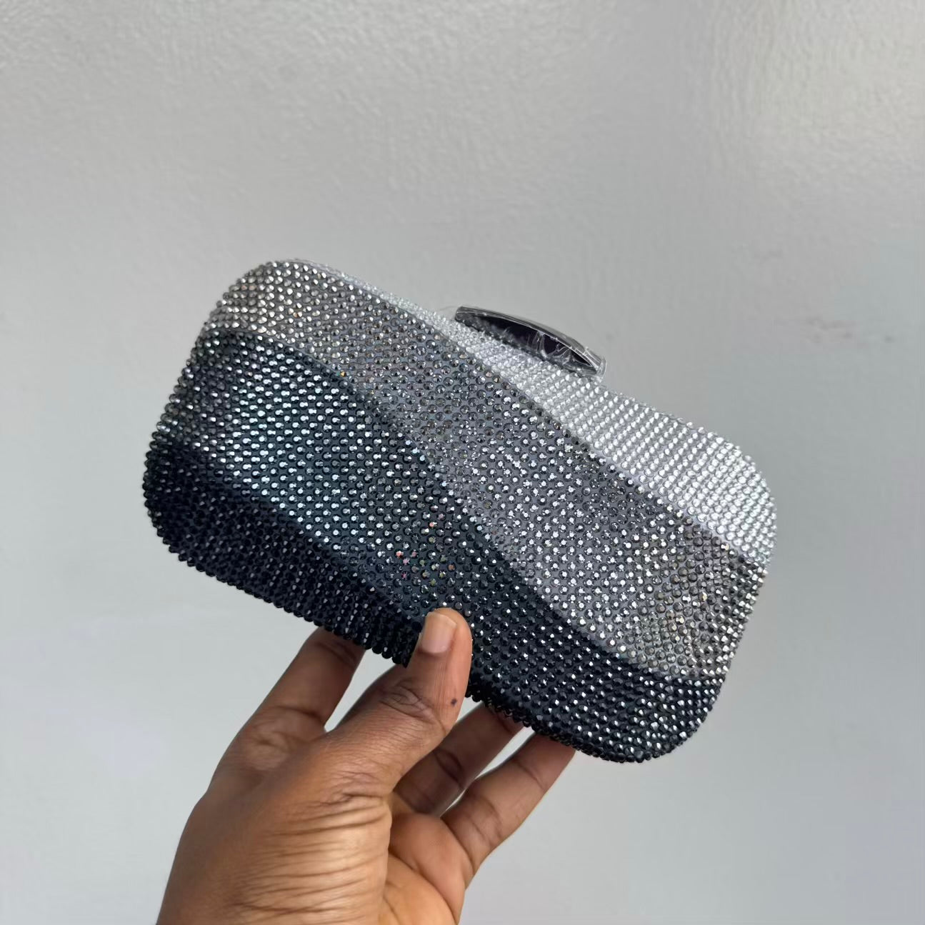 Ombre Fully Embellished Crystal Clutch Purse