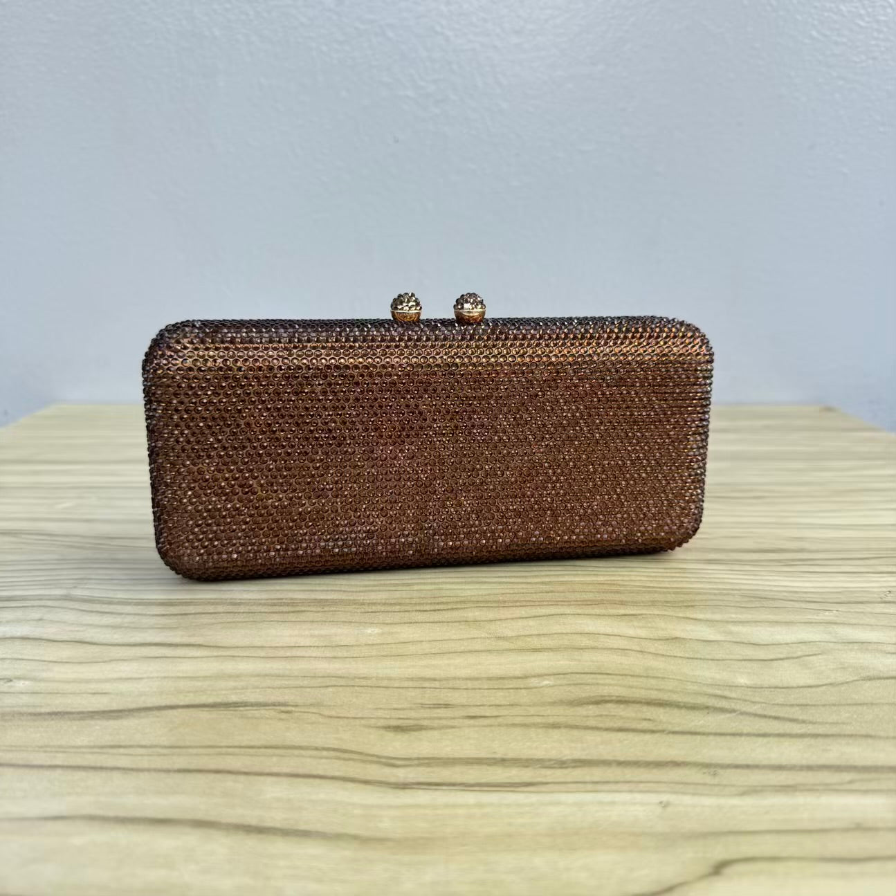 Fully Embellished Long Crystal Clutch