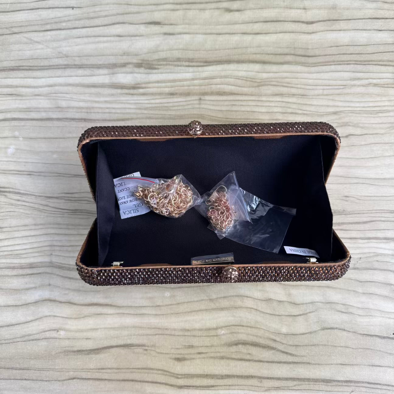 Fully Embellished Long Crystal Clutch